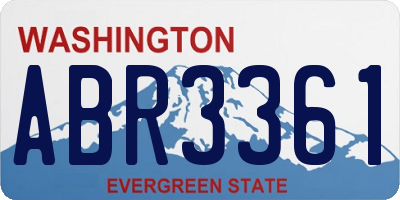 WA license plate ABR3361