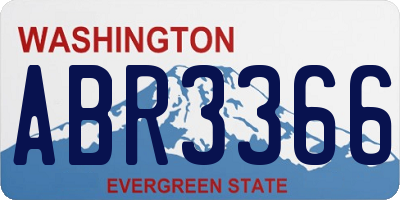 WA license plate ABR3366