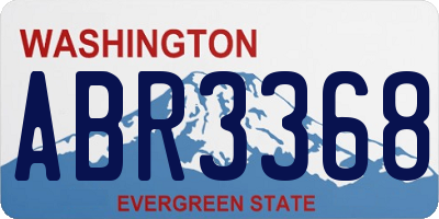 WA license plate ABR3368