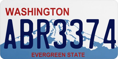 WA license plate ABR3374