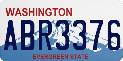 WA license plate ABR3376
