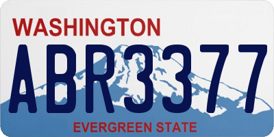 WA license plate ABR3377