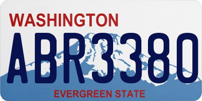 WA license plate ABR3380