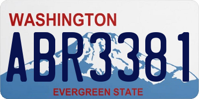 WA license plate ABR3381