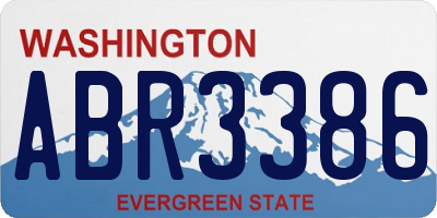WA license plate ABR3386