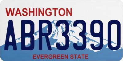WA license plate ABR3390