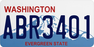 WA license plate ABR3401