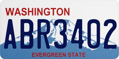 WA license plate ABR3402