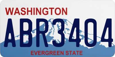 WA license plate ABR3404