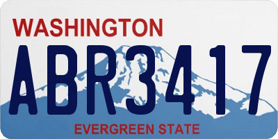 WA license plate ABR3417