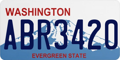 WA license plate ABR3420