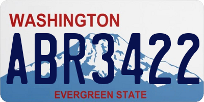 WA license plate ABR3422
