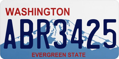 WA license plate ABR3425