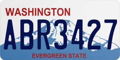 WA license plate ABR3427
