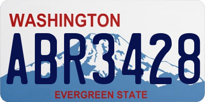 WA license plate ABR3428