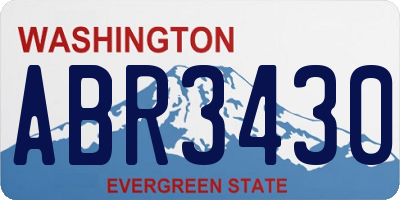 WA license plate ABR3430