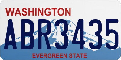 WA license plate ABR3435