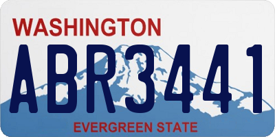 WA license plate ABR3441