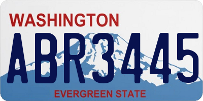 WA license plate ABR3445