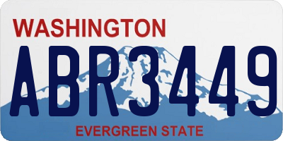 WA license plate ABR3449