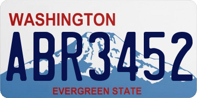 WA license plate ABR3452