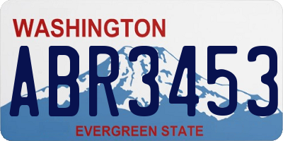 WA license plate ABR3453