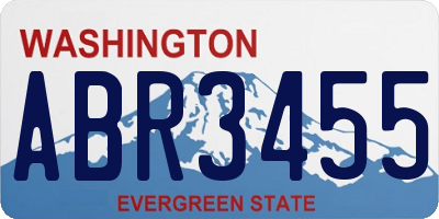 WA license plate ABR3455