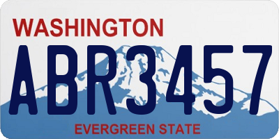 WA license plate ABR3457
