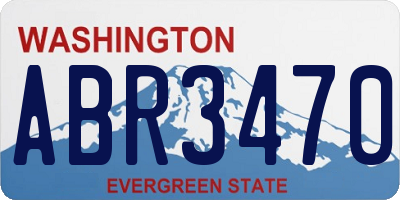 WA license plate ABR3470