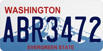 WA license plate ABR3472