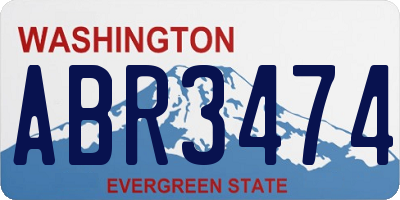 WA license plate ABR3474