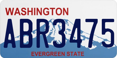 WA license plate ABR3475