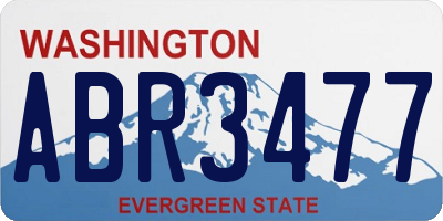 WA license plate ABR3477