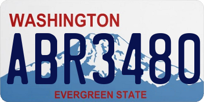 WA license plate ABR3480