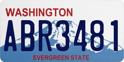 WA license plate ABR3481