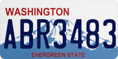 WA license plate ABR3483