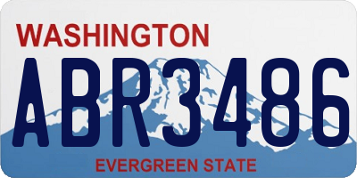 WA license plate ABR3486
