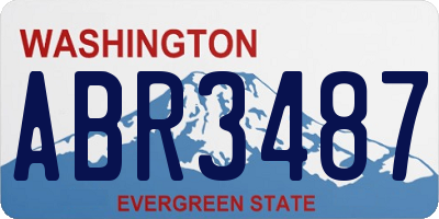 WA license plate ABR3487