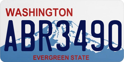 WA license plate ABR3490