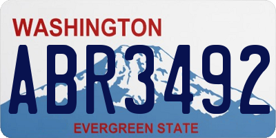 WA license plate ABR3492