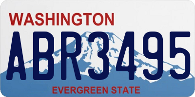WA license plate ABR3495