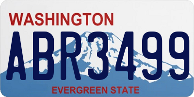 WA license plate ABR3499