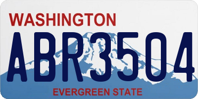 WA license plate ABR3504
