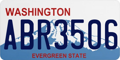 WA license plate ABR3506