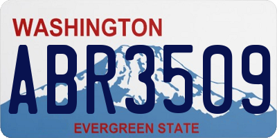 WA license plate ABR3509