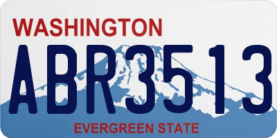 WA license plate ABR3513