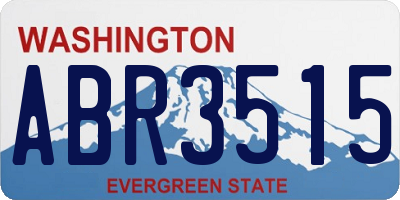 WA license plate ABR3515