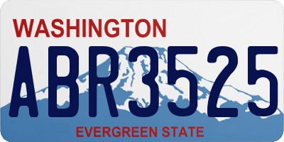 WA license plate ABR3525