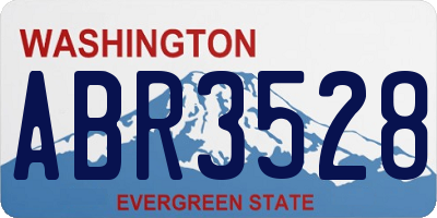 WA license plate ABR3528