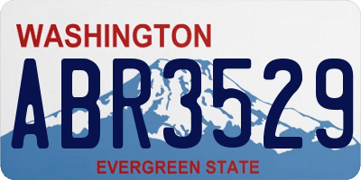 WA license plate ABR3529